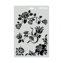 STENCIL 31X21CM FLOWER TWINE & VRILLE MEYCO