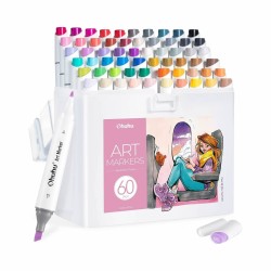 ΜΑΡΚΑΔΟΡΟΙ OHUHU KAALA ALCOHOL ART MARKERS - ΣΕΤ 60 ΧΡΩΜΑΤΩΝ CHISEL & FINE ΜΑΡΚΑΔΟΡΟΙ OHUHU KAALA ALCOHOL ART MARKERS - ΣΕΤ 60 ΧΡΩΜΑΤΩΝ CHISEL & FINE