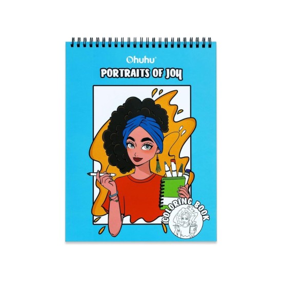ΜΠΛΟΚ ΣΧΕΔΙΟΥ OHUHU BLEEDPROOF COLORING BOOK PORTRAITS OF JOY