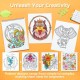 ΜΠΛΟΚ ΣΧΕΔΙΟΥ OHUHU BLEEDPROOF COLORING BOOK MANDALA & ANIMALS