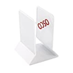 ΒΙΒΛΙΟΣΤΑΤΗΣ OSCO ΜΕΤΑΛΛΙΚΟΣ 16CM 2 ΤΕΜΑΧΙΑ ΛΕΥΚΑ