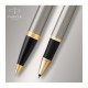 PARKER - ΣΕΤ ΔΩΡΟΥ BALLPEN + ROLLERBALL IM DUO BRUSHED METAL GT