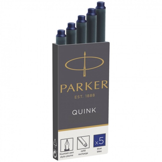 PARKER QUINK ΑΝΤΑΛΛΑΚΤΙΚΟ ΜΕΛΑΝΙ ΓΙΑ ΠΕΝΑ ΣΕ ΜΠΛΕ ΧΡΩΜΑ 5ΤΜΧ