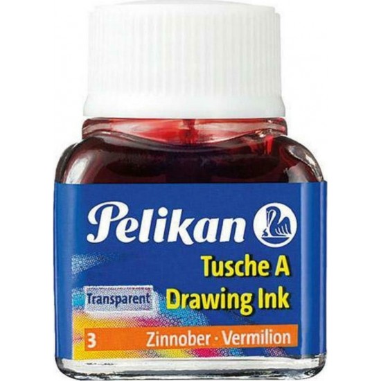 ΜΕΛΑΝΙ ΣΧΕΔΙΟΥ ΣΙΝΙΚΗ PELIKAN ΝΟ 3 - VERMILION 10ML