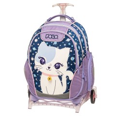 POLO TROLLEY REEL ΣΧΟΛΙΚΗ ΤΣΑΝΤΑ ΤΡΟΛΕΪ ΔΗΜΟΤΙΚΟΥ CAT  43x30x20CM