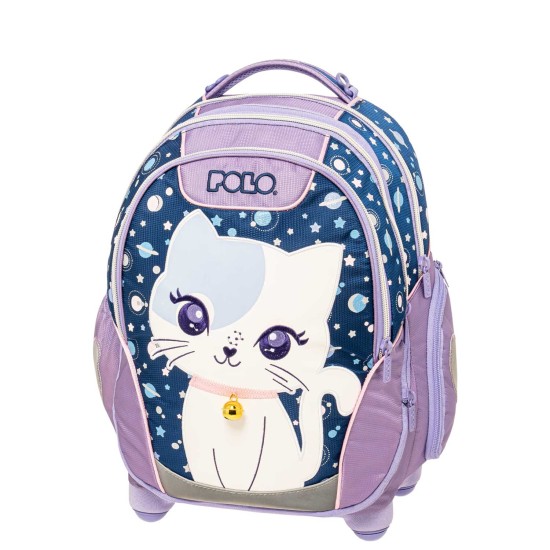 POLO TROLLEY REEL ΣΧΟΛΙΚΗ ΤΣΑΝΤΑ ΤΡΟΛΕΪ ΔΗΜΟΤΙΚΟΥ CAT  43x30x20CM
