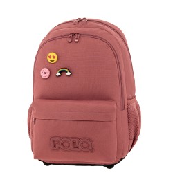 POLO PINS ΣΧΟΛΙΚΗ ΤΣΑΝΤΑ ΠΛΑΤΗΣ ΓΥΜΝΑΣΙΟΥ - ΛΥΚΕΙΟΥ ΜΕ ΘΗΚΗ ΓΙΑ ΠΑΓΟΥΡΙ 20LT 30x22x44CM