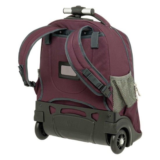 POLO TROLLEY CART ΣΧΟΛΙΚΗ ΤΣΑΝΤΑ ΤΡΟΛΕΪ ΔΗΜΟΤΙΚΟΥ EGGPLANT 30LT 36x24x45CM
