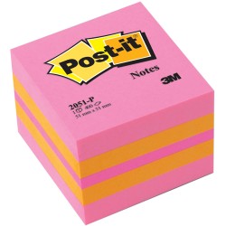 POST-IT ΑΥΤΟΚΟΛΛΗΤΑ ΧΑΡΤΑΚΙΑ 3M ΣΕ ΚΥΒΟ 51X51MM 400 ΦΥΛΛΑ - ΡΟΖ