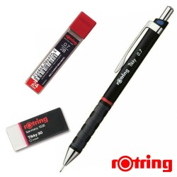 ΜΗΧΑΝΙΚΟ ΜΟΛΥΒΙ 0.7MM BLACK + ΔΩΡΟ ΜΥΤΕΣ ΚΑΙ ΓΟΜΑ TIKKY 30