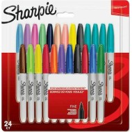 ΜΑΡΚΑΔΟΡΟΙ SHARPIE FINE PERMANENT ΑΝΕΞΙΤΗΛΟΙ 0.9MM 24ΤΕΜ