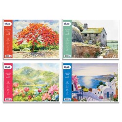 ΜΠΛΟΚ ΑΚΟΥΑΡΕΛΛΑΣ SKAG Ν.5 35X50CM 15 ΦΥΛΛΩΝ - 4 ΣΧΕΔΙΑ