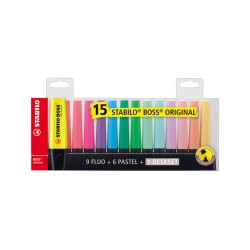 ΜΑΡΚΑΔΟΡΟΙ STABILO BOSS ORIGINAL 15 ΧΡΩΜΑΤΑ