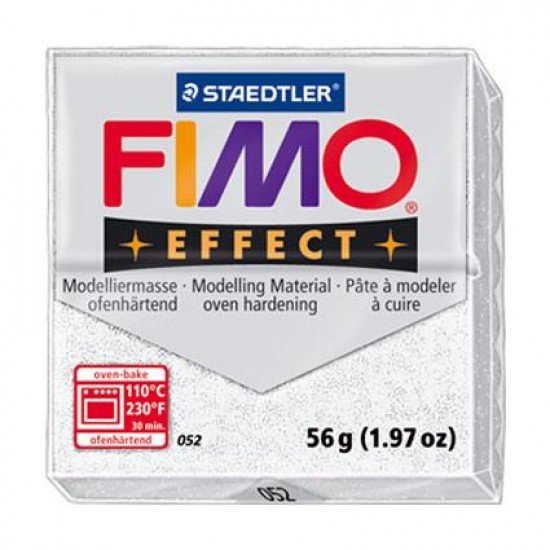 ΠΟΛΥΜΕΡΙΚΟΣ ΠΗΛΟΣ FIMO 57GR ΜΕΤΑΛΛΙΚΟ ΛΕΥΚΟ