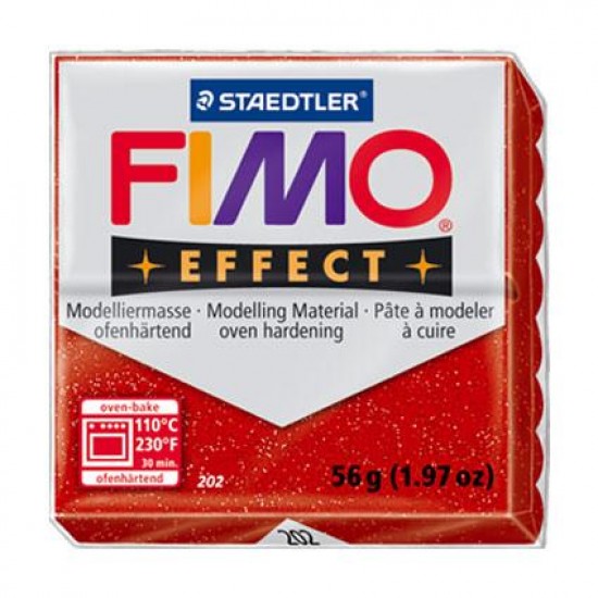 ΠΟΛΥΜΕΡΙΚΟΣ ΠΗΛΟΣ FIMO 57GR ΜΕΤΑΛΛΙΚΟ ΚΟΚΚΙΝΟ