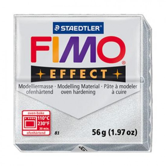 ΠΟΛΥΜΕΡΙΚΟΣ ΠΗΛΟΣ FIMO 57GR ΜΕΤΑΛΛΙΚΟ ΑΣΗΜΙ