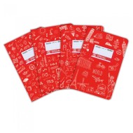 ΤΕΤΡΑΔΙΟ ΚΑΡΦΙΤΣΑ DOODLES 17Χ25 50Φ ΚΟΚΚΙΝΟ