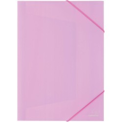 ΦΑΚΕΛΟΣ ΜΕ ΛΑΣΤΙΧΟ 25x35CM - ΡΟΖ ΠΑΣΤΕΛ ΠΛΑΣΤΙΚΟΣ