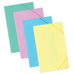 ΦΑΚΕΛΟΣ ΜΕ ΛΑΣΤΙΧΟ 25x35CM - ΓΑΛΑΖΙΟ ΠΑΣΤΕΛ ΠΛΑΣΤΙΚΟΣ