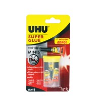 ΚΟΛΛΑ ΣΤΙΓΜΗΣ SUPER GLUE MINIS (3 + 1)GR UHU