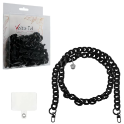 VOLTE-TEL NECK STRAP – ΑΛΥΣΙΔΑ ΛΑΙΜΟΥ ΓΙΑ ΘΗΚΕΣ BLACK