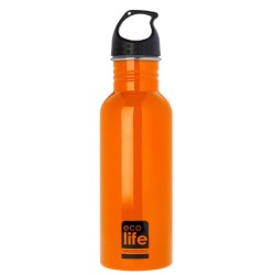 ECOLIFE ΜΕΤΑΛΛΙΚΟ ΑΝΟΞΕΙΔΩΤΟ ΜΠΟΥΚΑΛΙ ΓΙΑ ΚΡΥΑ ΡΟΦΗΜΑΤΑ ΠΟΡΤΟΚΑΛΙ 600ML